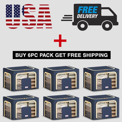 Collapsible Fabric Storage Containers, For Clothes,Blankets, Toys etc.