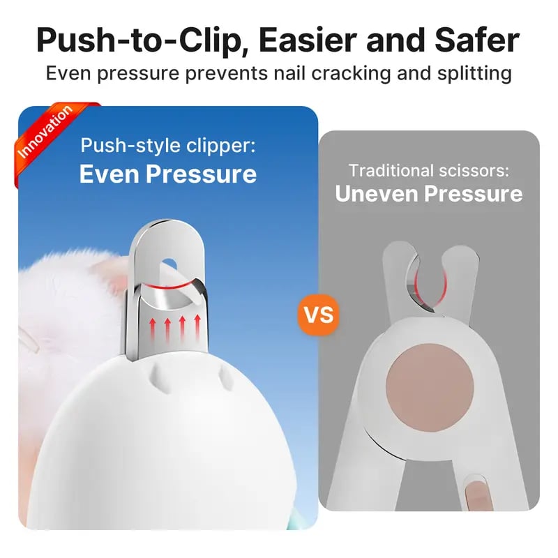 🔥2025 Cat Nail Clipper with Adjustable 3-Size Trimming Hole & Built-in Nail File