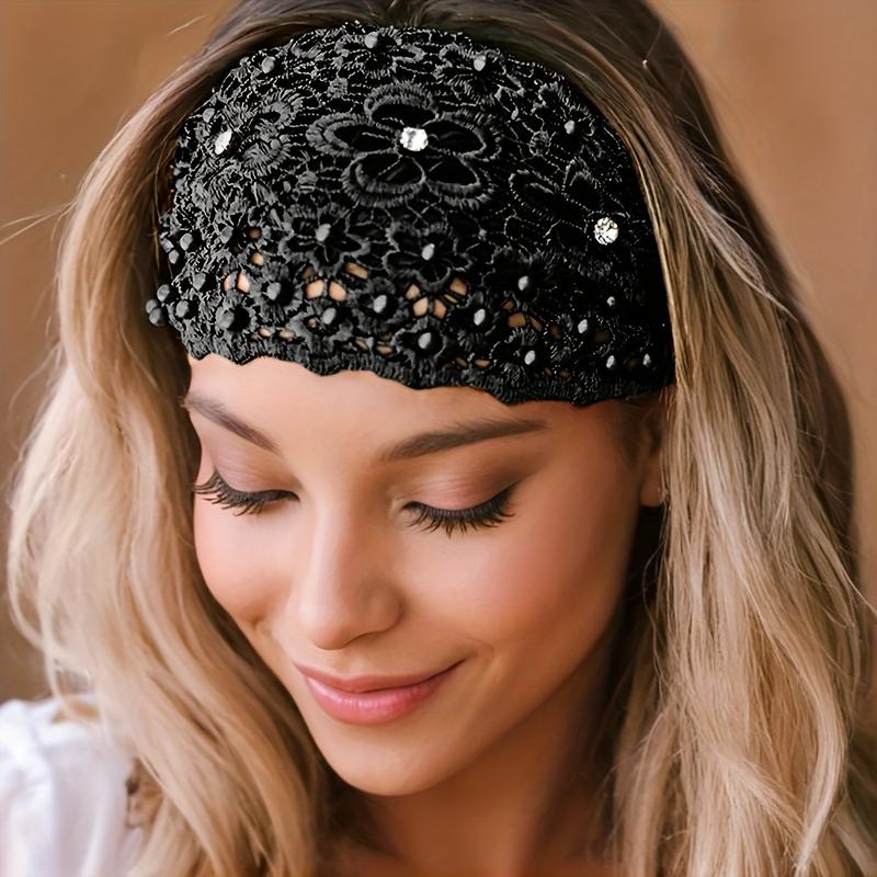 💥LAST DAY SALE 49% OFF-Elegant Floral Beaded Wide Headbands for Women