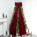 🌲Christmas Tree Decoration-Large Wine Velvet Bow Tie🎀