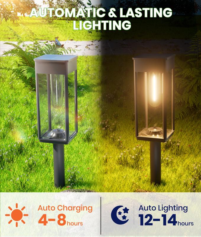 🔥Last Day 49% OFF🎄 Elegant Solar Pathway Lights – Auto On/Off & Waterproof for Garden & Yard