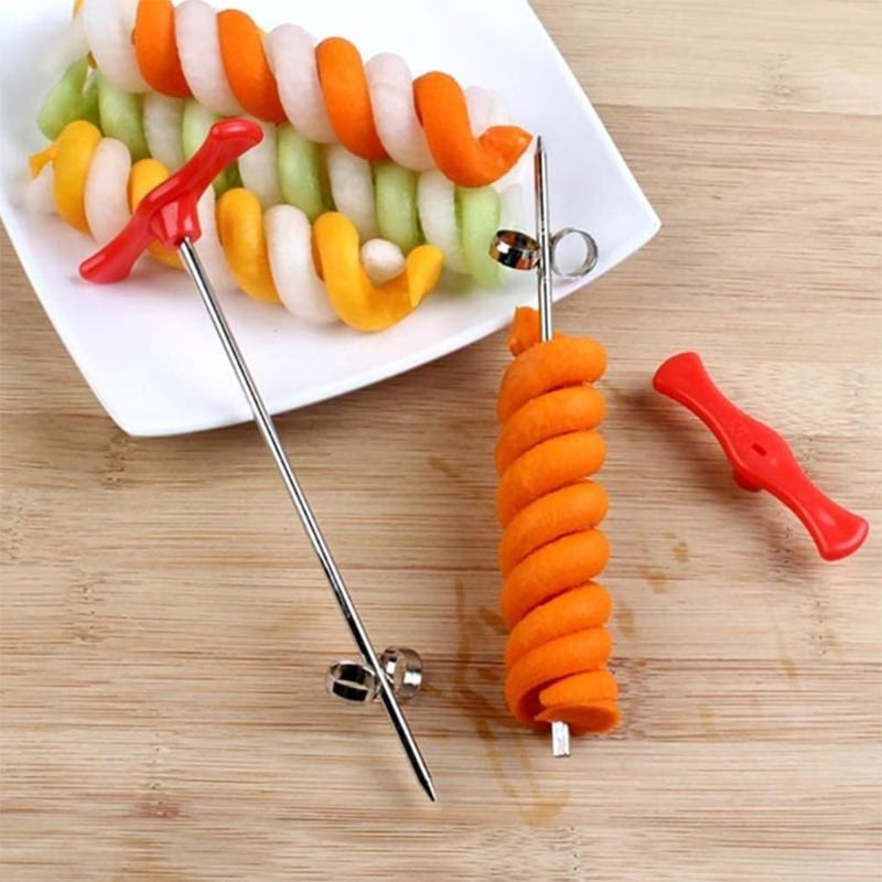⚡Adjustable spring-loaded 3-in-1 paring knife