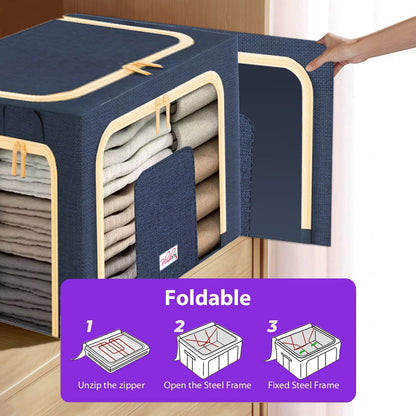 Collapsible Fabric Storage Containers, For Clothes,Blankets, Toys etc.