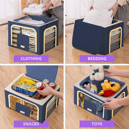 Collapsible Fabric Storage Containers, For Clothes,Blankets, Toys etc.