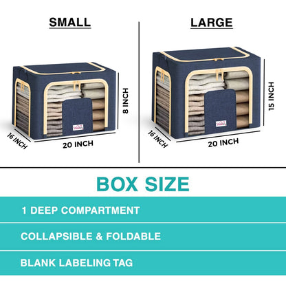 Collapsible Fabric Storage Containers, For Clothes,Blankets, Toys etc.