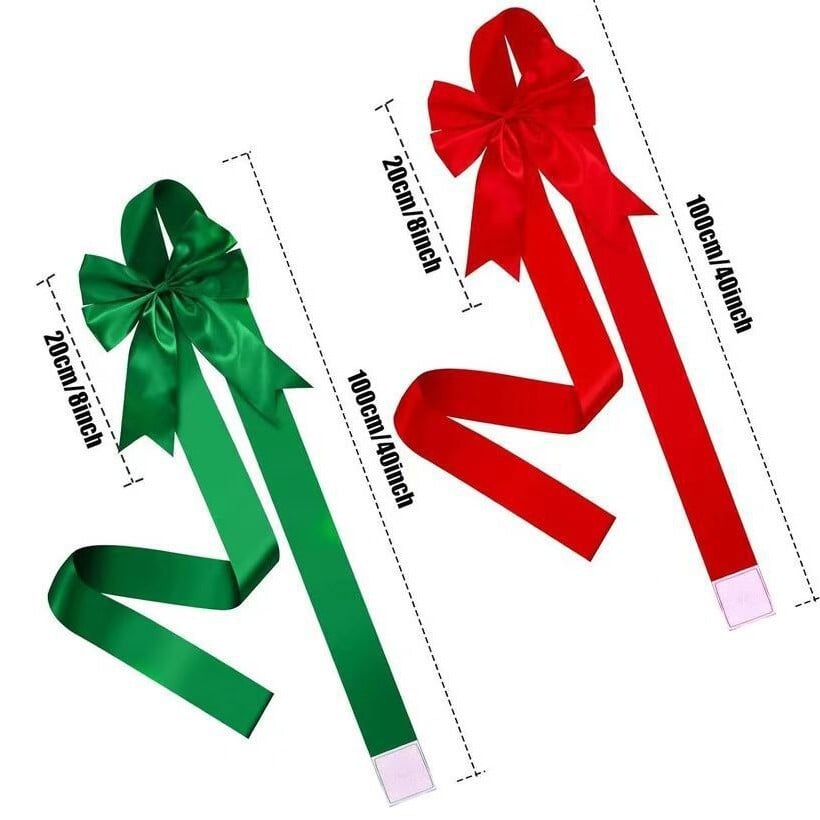 🎀 Elegant Red Christmas Cabinet Bows – Simple, Reusable, and Perfect for Every Celebration 🎉