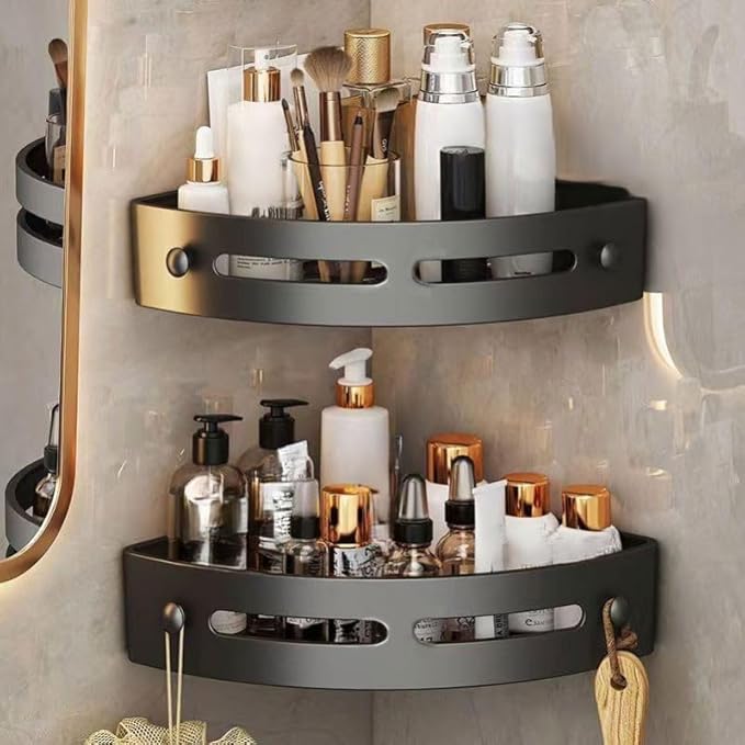 Triangle Shower Caddy Drill Free Wall MountShower Organizer