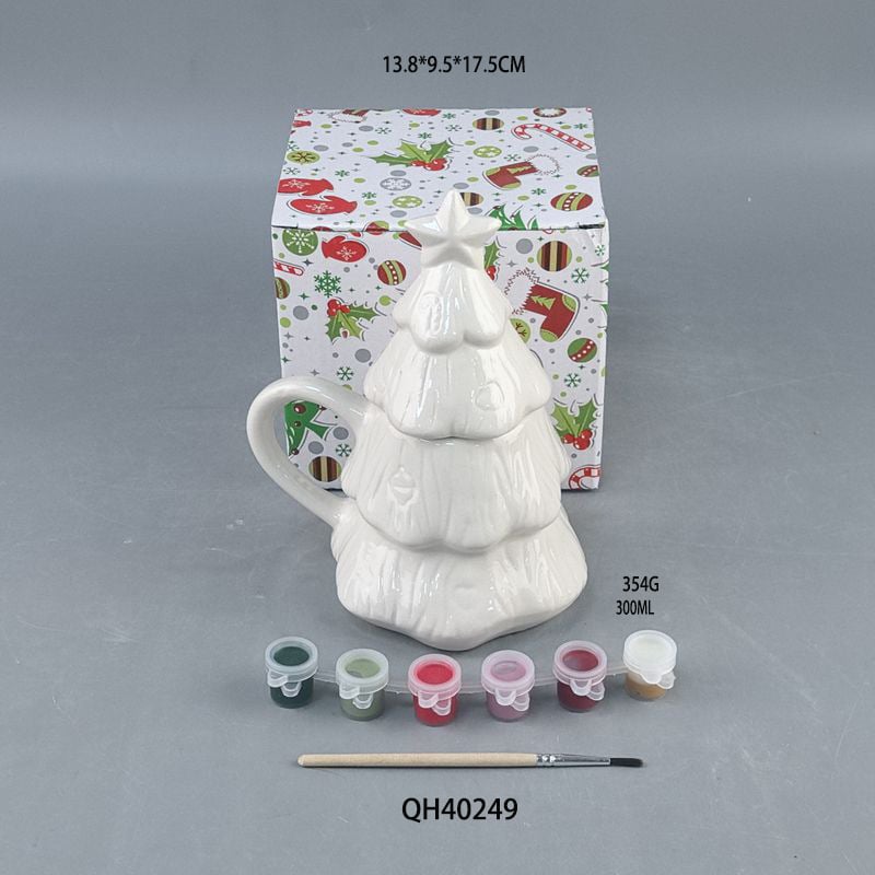 🎄DIY Ceramic Christmas Mug with Painting Kit🎄  - 300 ml