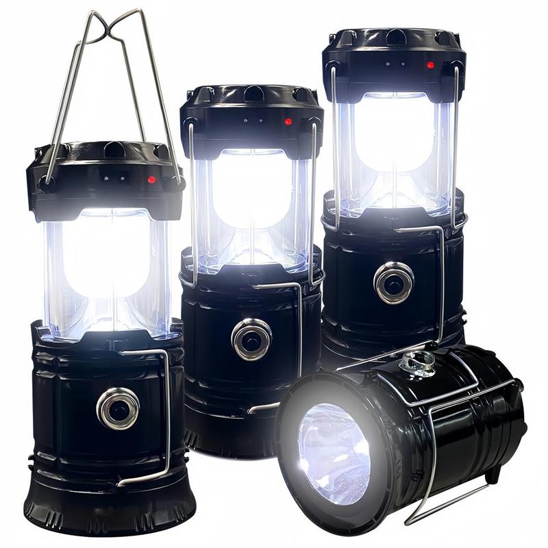 🍂Collapsible Portable LED Camping Lantern Lightweight Waterproof Solar USB Rechargeable Flashlight