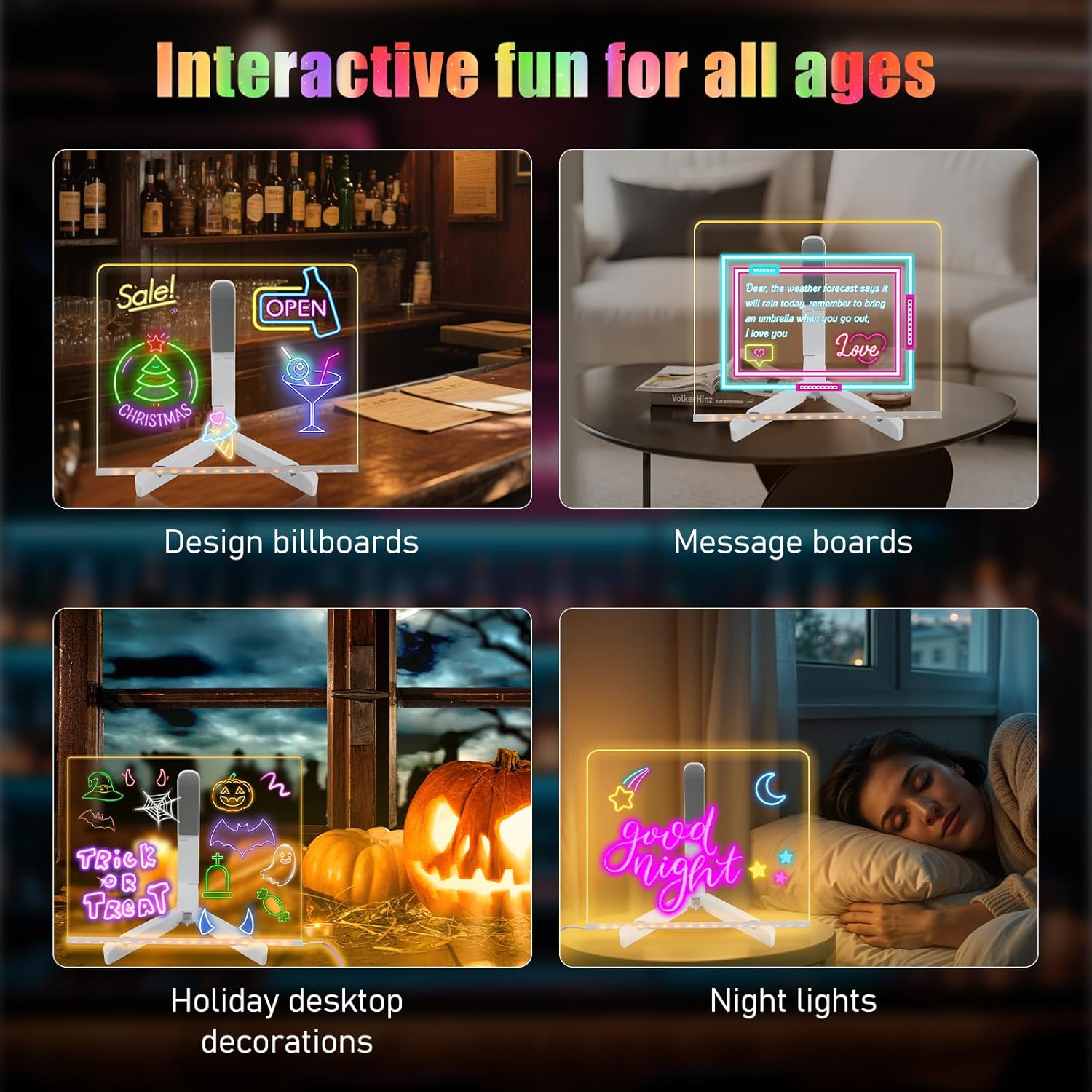 🖊️ Spark Creativity Instantly - 49% OFF - 🎁 Acrylic LED Message Board - For Vibrant, Endless Expression!