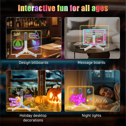 🖊️ Spark Creativity Instantly - 49% OFF - 🎁 Acrylic LED Message Board - For Vibrant, Endless Expression!