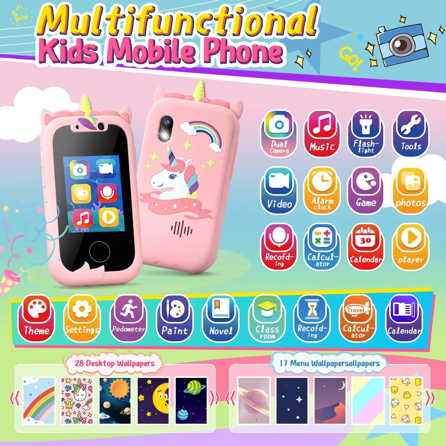 Kids Phone Gifts Toys for 3-12 Year Old